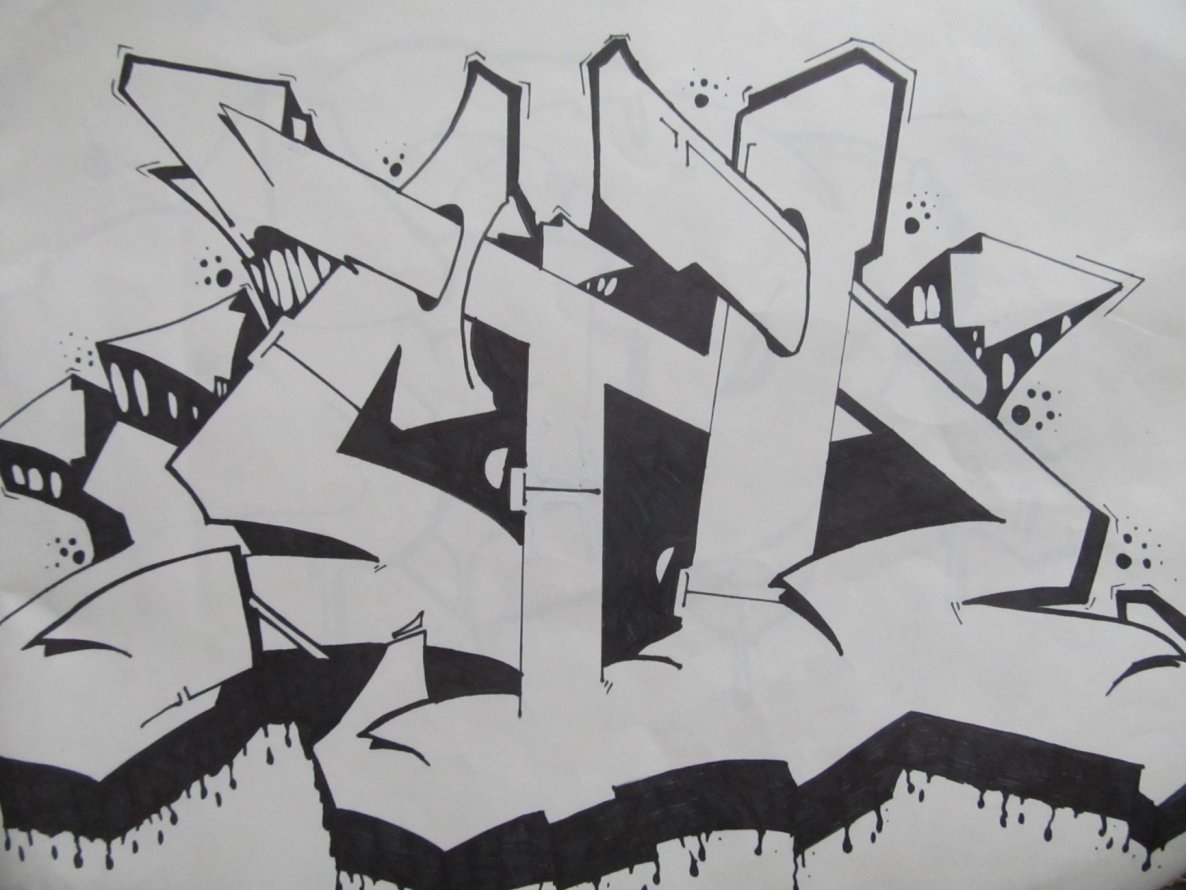 Graffiti Sketch in vadodara - Photo by graffisid - sid, graffiti, blackbook (2014)