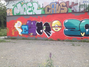 Graffiti Wall - Photo by graffocalypse - Pens, King, Cops (2015)