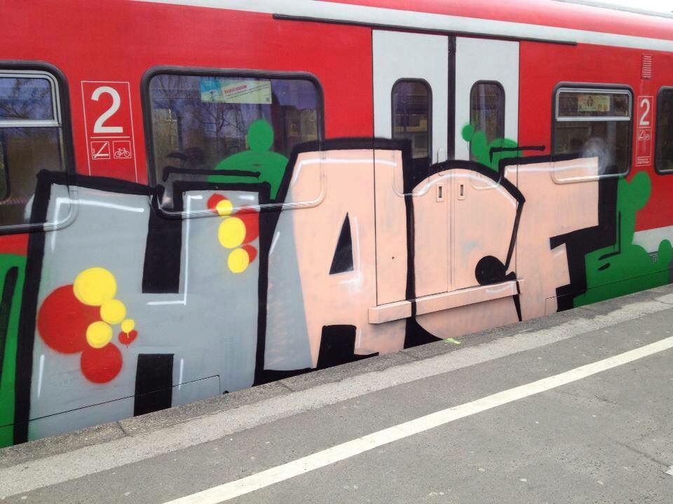 Graffiti Train - Photo by graffocalypse - Hacf, Graffiti, Train (2013)