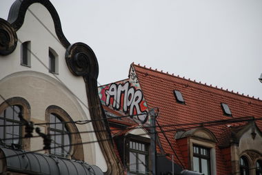 Graffiti Bombing - Photo by haftbefehl - AMOR, OSF, Dresden (2013)