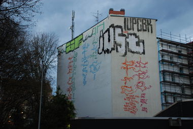 Graffiti Bombing - Photo by haftbefehl - JUST, 1UP, CBK