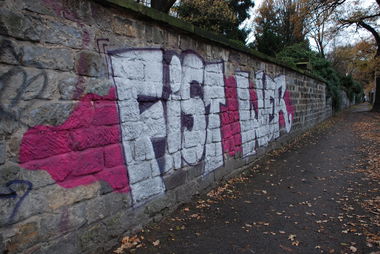 Graffiti Bombing - Photo by haftbefehl - FIST, WER, Dresden (2013)