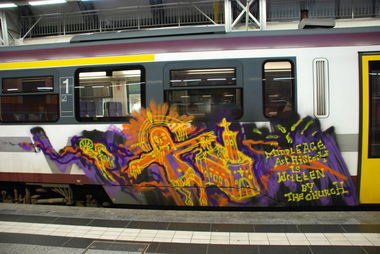 Graffiti Train - Photo by haftbefehl - Non-Writing, Art, Train (2014)