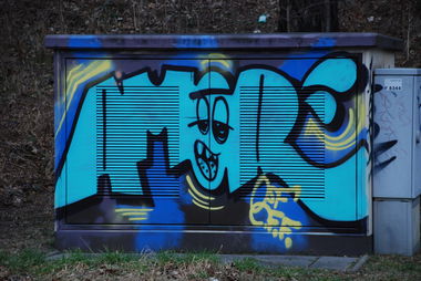 Graffiti Bombing - Photo by haftbefehl - AMOR, CFF, OSF (2014)