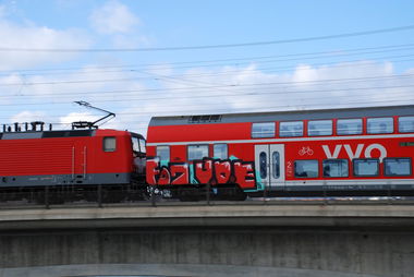 Graffiti Train - Photo by haftbefehl - FDJ, VDE, Dresden (2014)