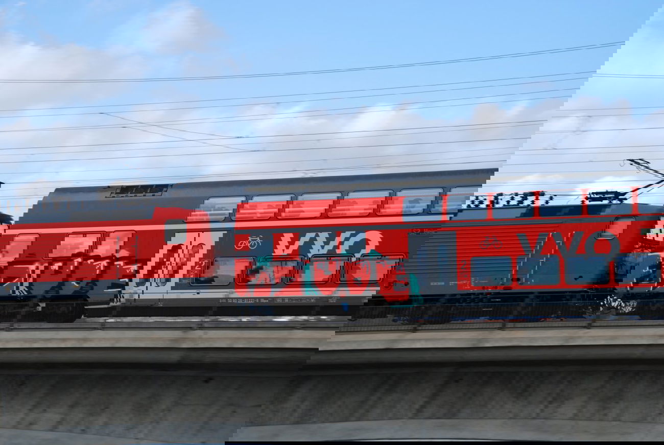 Graffiti Train - Photo by haftbefehl - FDJ, VDE, Dresden (2014)
