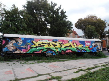 Graffiti Train in Jena - Photo by hainz107 - stick, diro