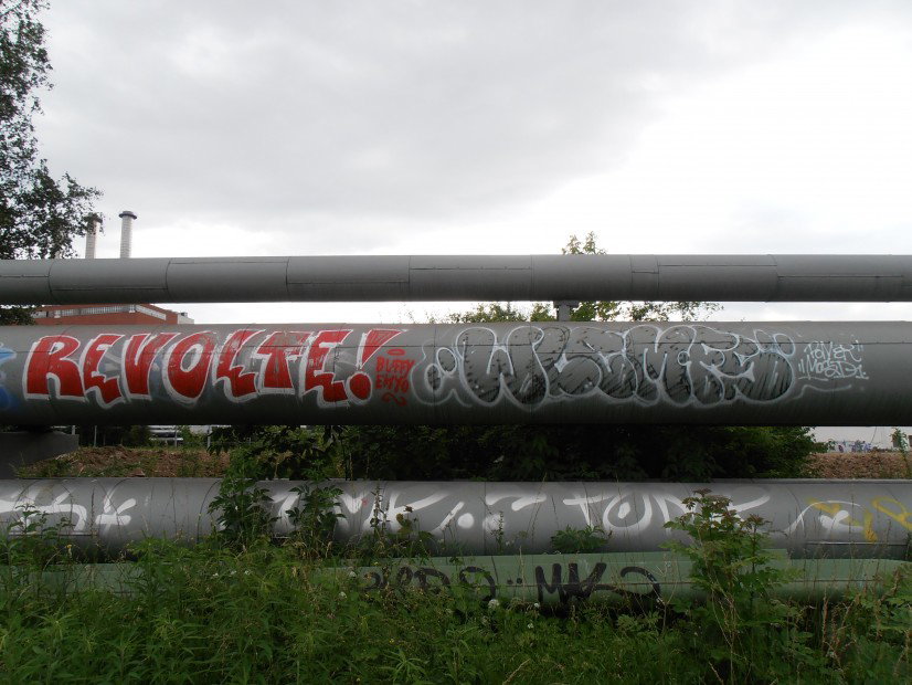Graffiti Bombing in Jena - Photo by hainz107 - revolte!, wlc, mfs