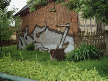 Graffiti Bombing in Jena - Photo by hainz107 - mfs, jena