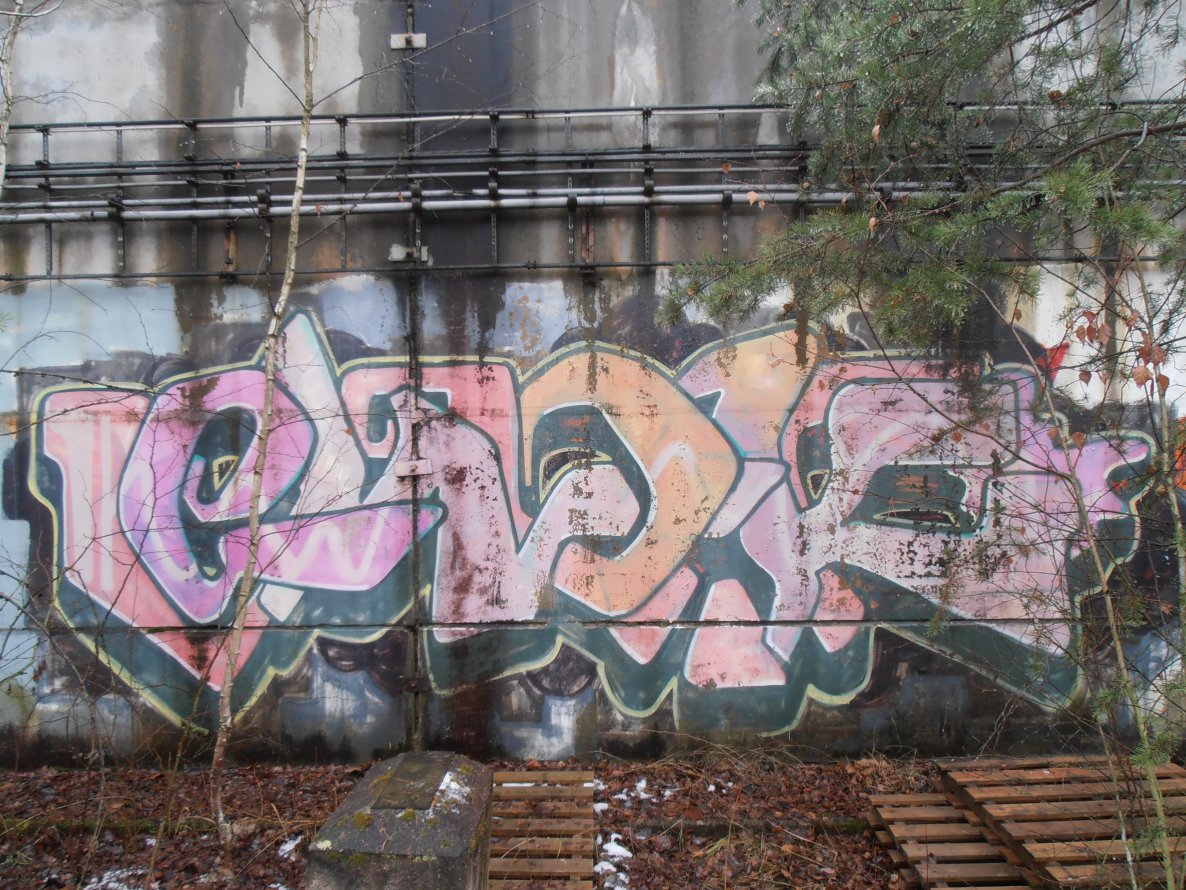 Graffiti Bombing in Jena - Photo by hainz107 - ewok, mfs (1996)