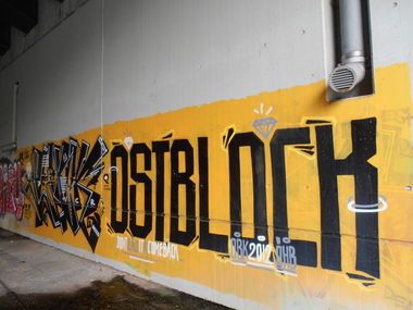 Graffiti Bombing in Erfurt - Photo by hainz107 - plueck, vcr, ostblock