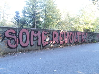 Graffiti Bombing in Jena - Photo by hainz107 - some, revolte