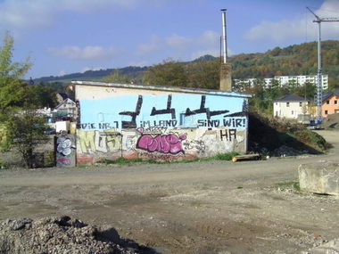Graffiti Bombing in Jena - Photo by hainz107 - most, pome