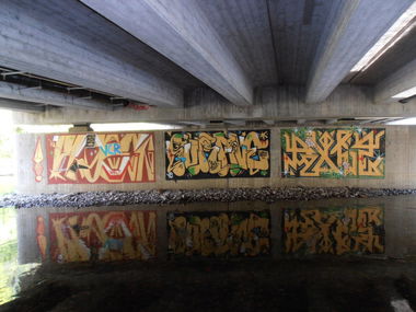 Graffiti Bombing in Erfurt - Photo by hainz107 - plueck, surf, surfive