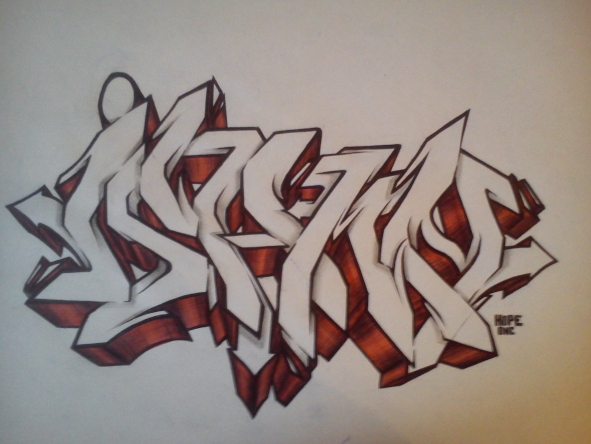 Graffiti Sketch - Photo by haiope - ISAMO, HOPE