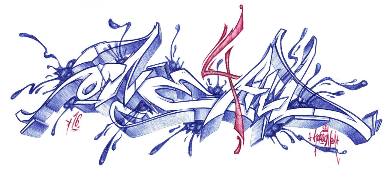 Graffiti Sketch - Photo by haiope - hope, one4all, battle (2016)