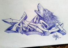 Graffiti Sketch in Polska - Photo by haiope - Hope (2016)