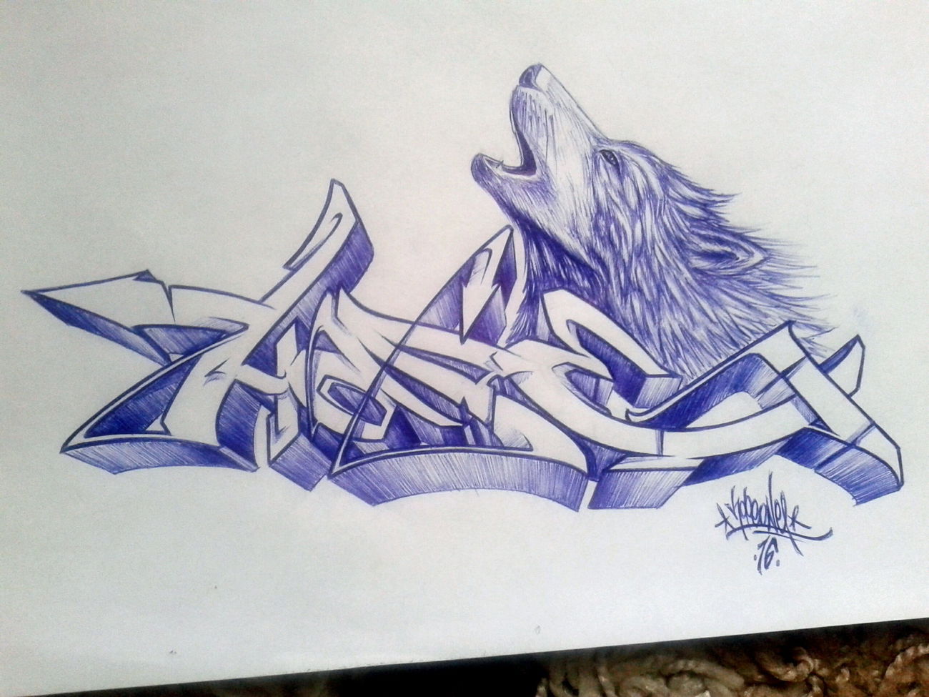 Graffiti Sketch in Polska - Photo by haiope - Hope (2016)