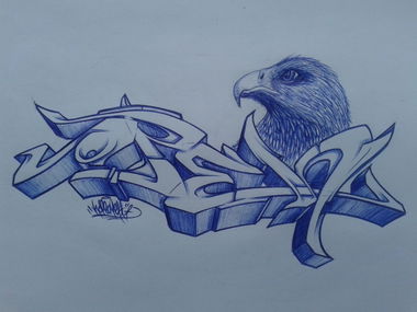 Graffiti Sketch - Photo by haiope - HOPE, OPEH (2014)