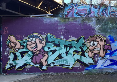 Graffiti Wall in Münster - Photo by hampipmah (2025)