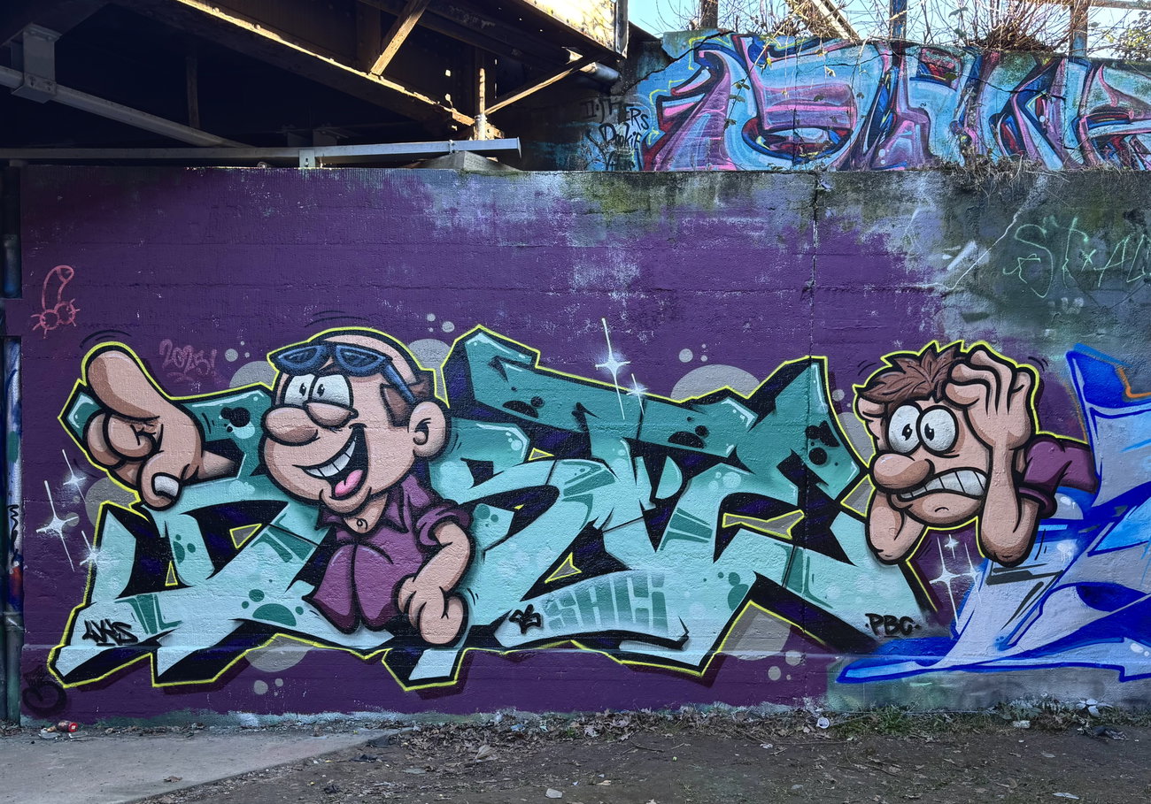Graffiti Wall in Münster - Photo by hampipmah (2025)