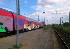 Graffiti Train in Dresden - Photo by hanswurst