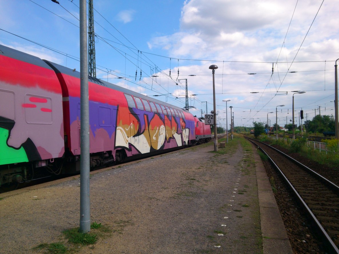 Graffiti Train in Dresden - Photo by hanswurst