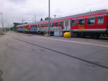 Graffiti Train in München - Photo by hanswurst