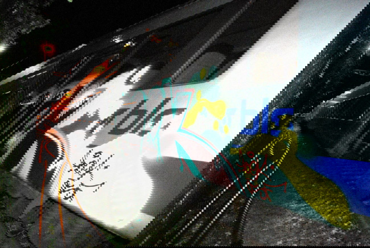 Graffiti Train in Berne - Photo by hanswurst