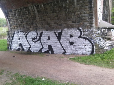 Graffiti Wall - Photo by hatenwd - acab, hate, rain (2014)