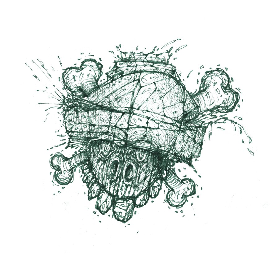 Graffiti Sketch - Photo by hauaufdiekacke - skull (2014)