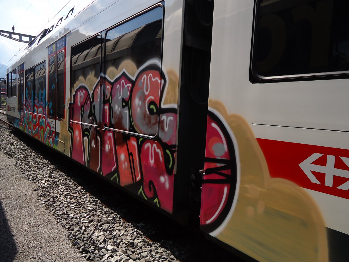Graffiti Train - Photo by haudiesauraus - aber, rees