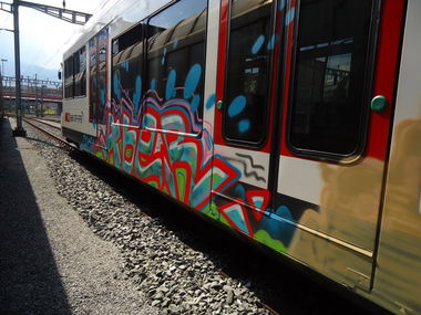 Graffiti Train - Photo by haudiesauraus - aber