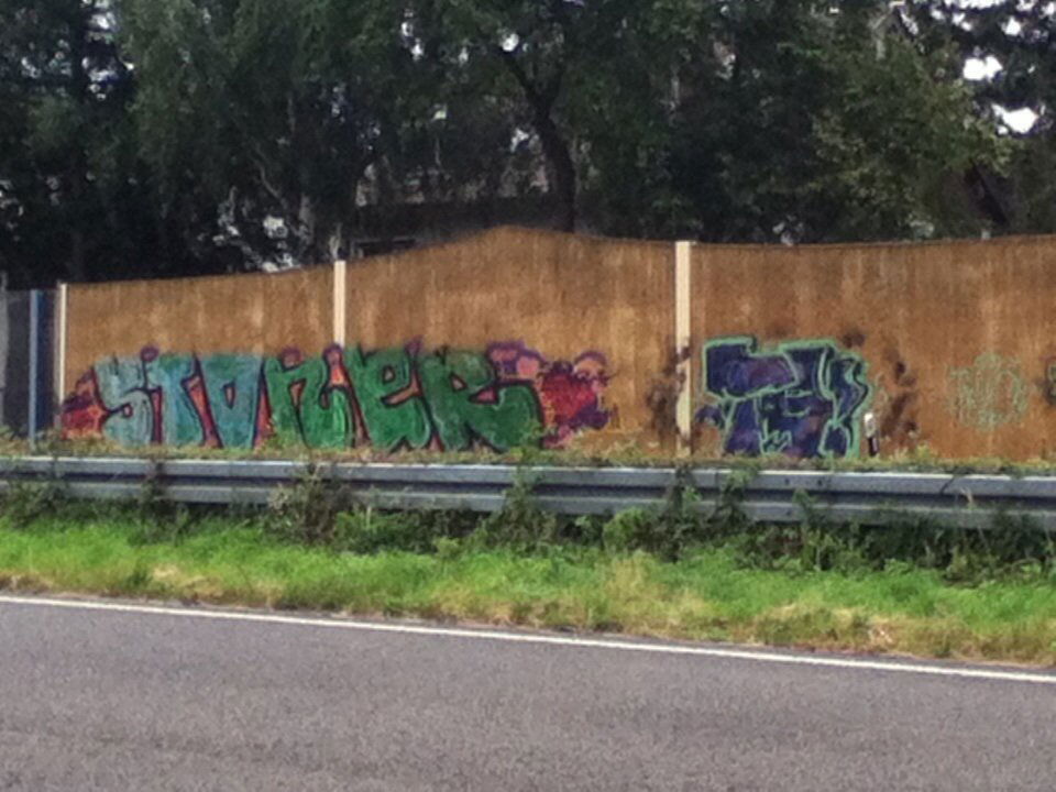 Graffiti Bombing - Photo by haze13 - Stoner, to