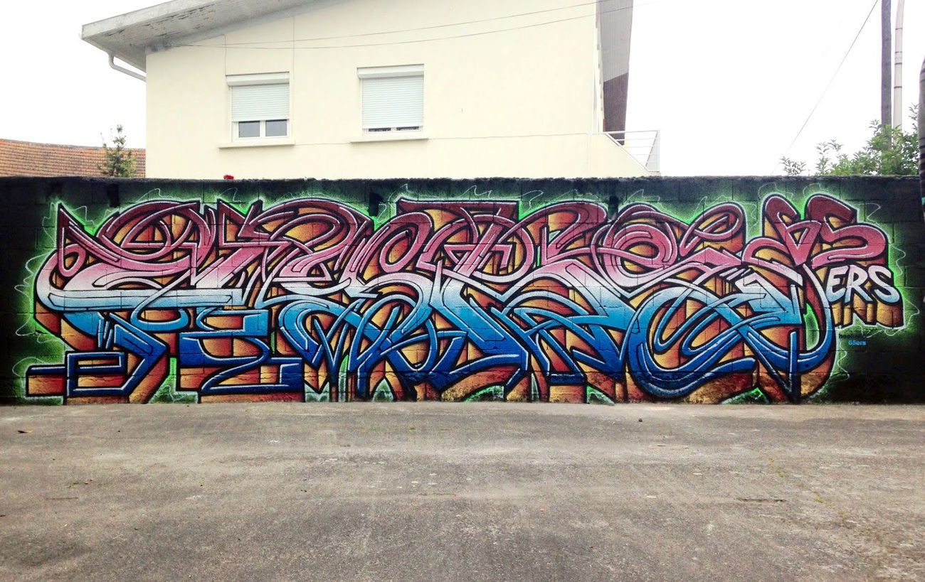Graffiti Wall in Tarbes - Photo by heaks65 - 65ERS, Tarbes, heaks (2015)