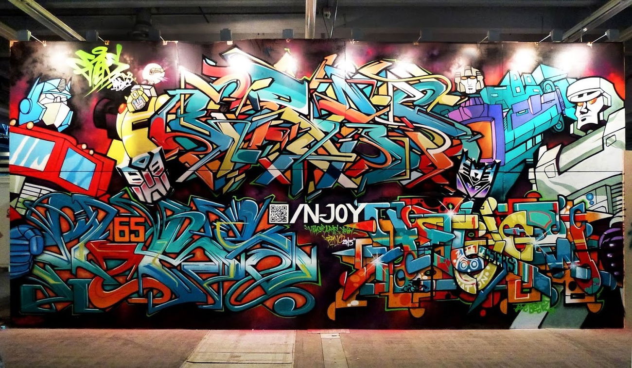 Graffiti Wall in Brno - Photo by heaks65 - Heaks, Cras, Yellow (2013)