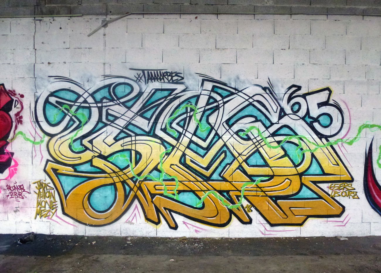 Graffiti Wall in Tarbes - Photo by heaks65 - 65ERS, ZuluNation, heaks65 (2018)