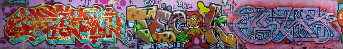 Graffiti Wall in Irun - Photo by heaks65 - 65ERS, ZuluNation, CV (2017)