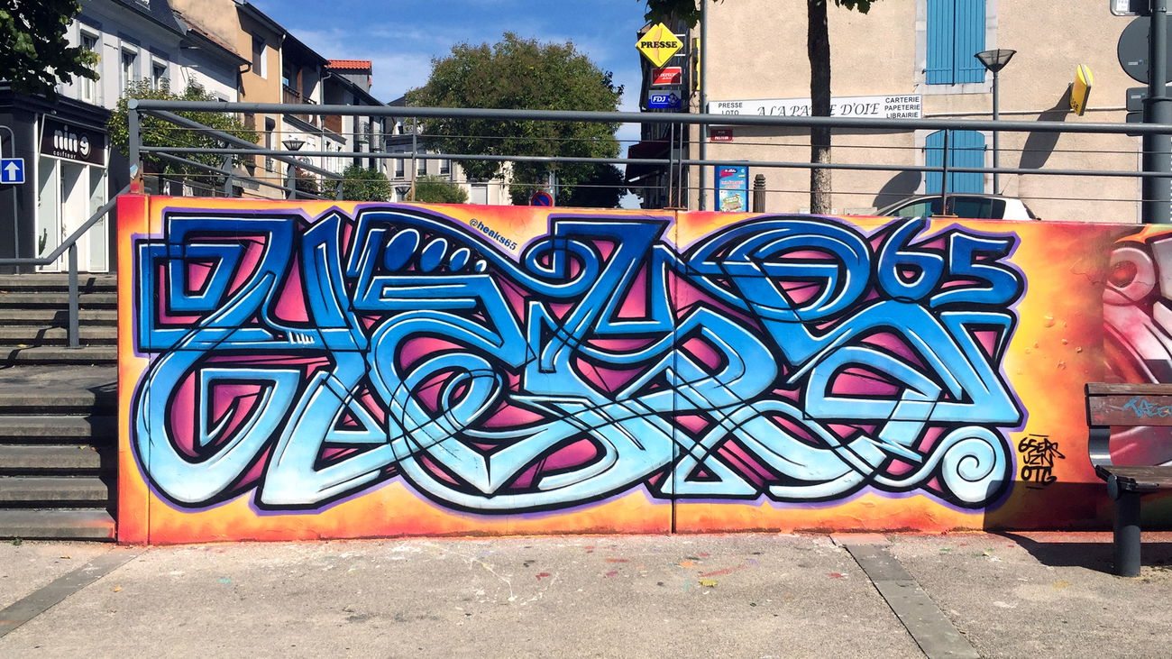 Graffiti Wall in France - Photo by heaks65 - 65ERS, heaks65, Tarbes (2019)