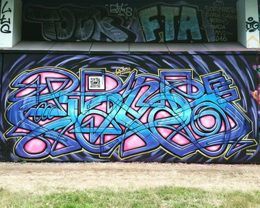 Graffiti Wall in Rennes - Photo by heaks65 - 65ERS, UZN, OTG (2018)