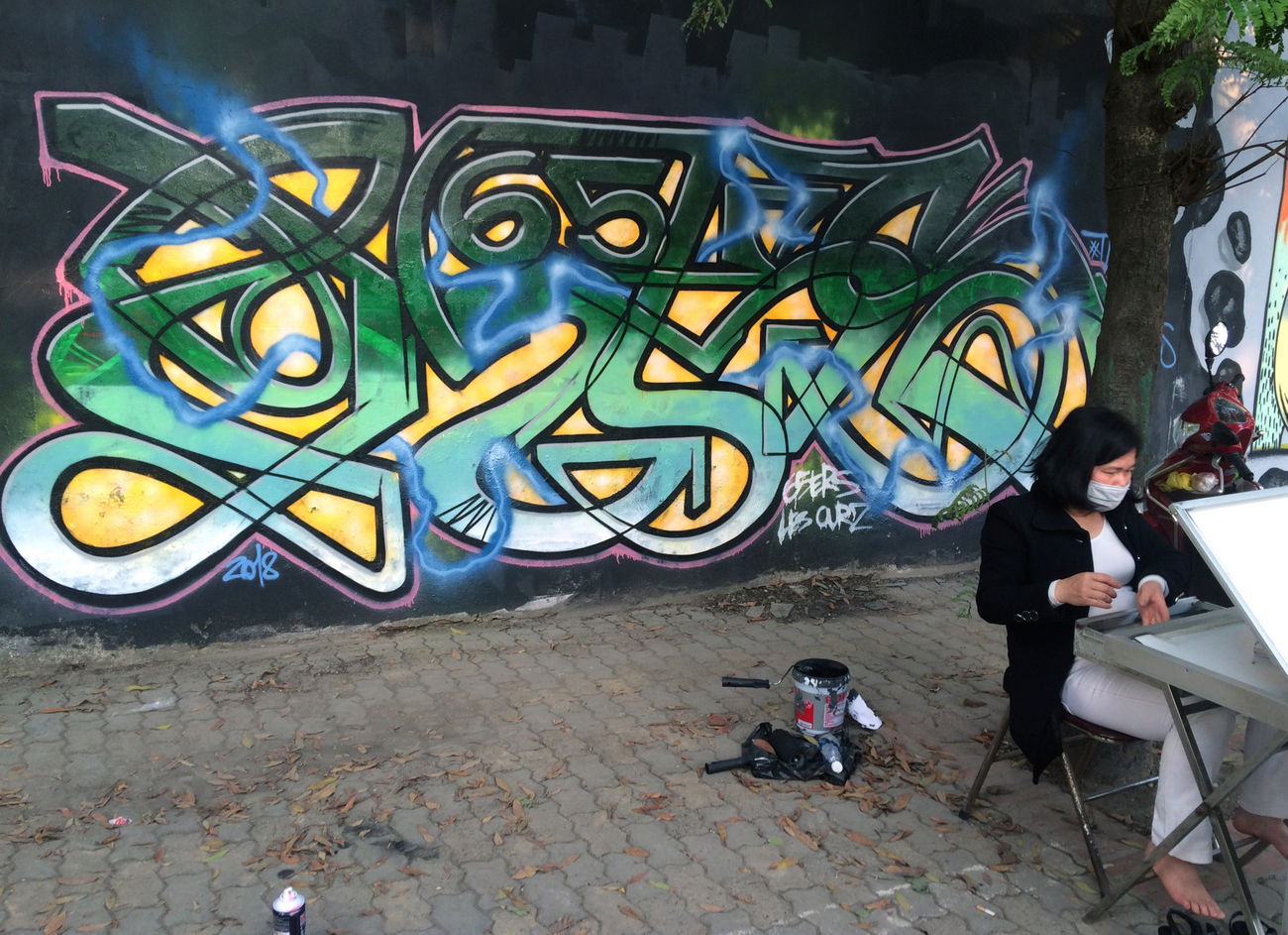 Graffiti Wall in Hanoi - Photo by heaks65 - 65ERS, ZuluNation, heaks65 (2018)