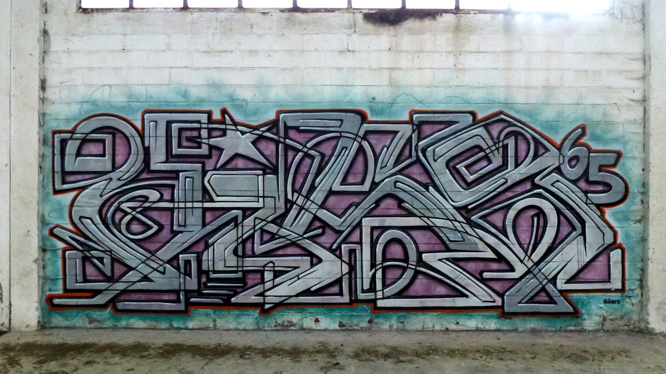 Graffiti Wall in Lannemezan - Photo by heaks65 - Wildstyle, 65ERS, heaks65 (2016)