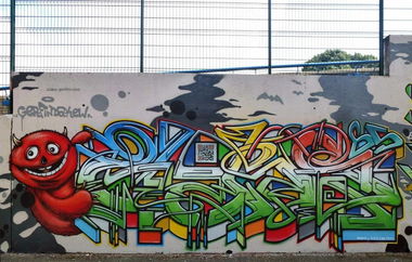 Graffiti Wall in Tarbes - Photo by heaks65 - Siny, Heaks, Tarbes (2014)