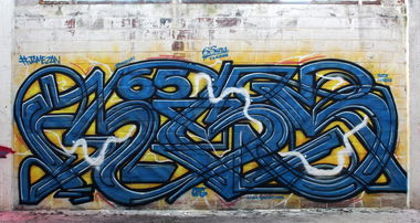 Graffiti Wall in Lannemezan - Photo by heaks65 - Jamezan, heaks65, HIKS (2018)