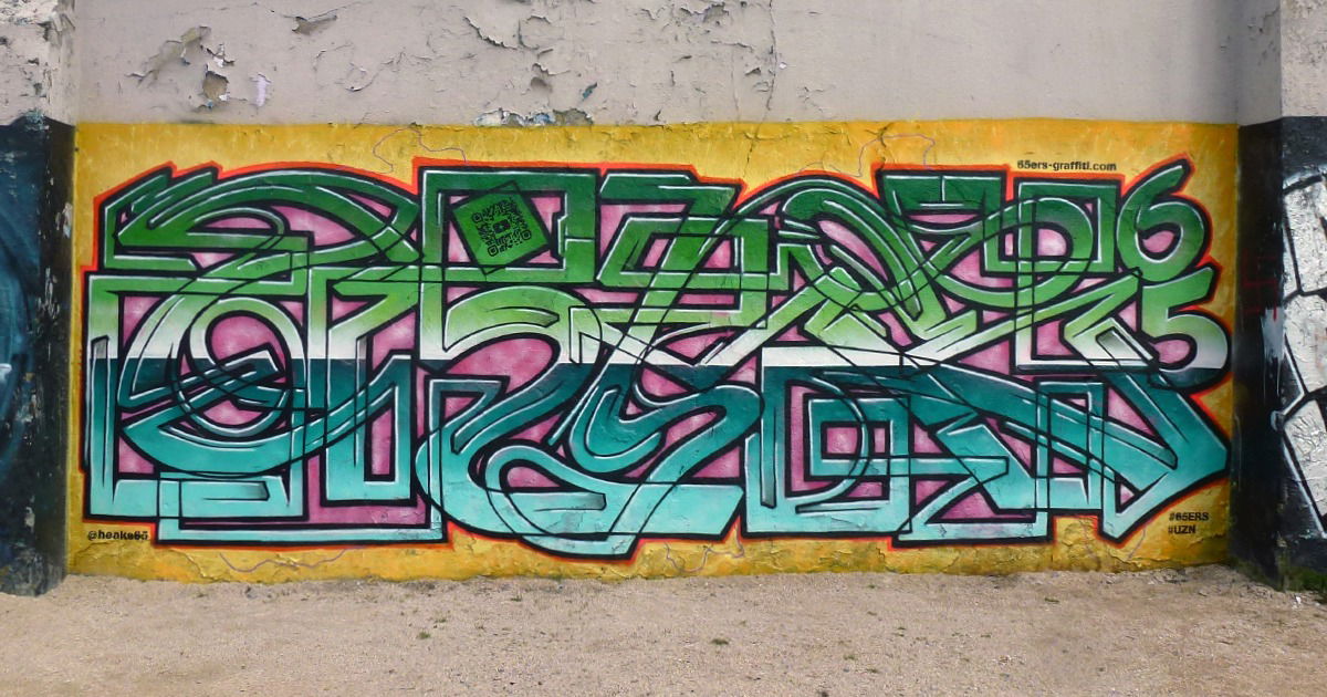 Graffiti Wall in Tarbes - Photo by heaks65 - 65ERS, Tarbes, Zulu (2018)