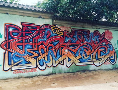 Graffiti Wall in Hué - Photo by heaks65 - 65ERS, ZuluNation, MeetingOfStyles (2018)