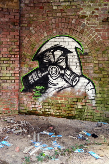 Graffiti Bombing in Sheffield - Photo by hedley