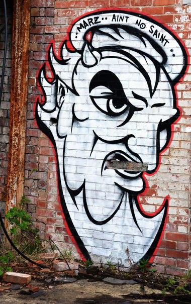 Graffiti Bombing in Sheffield - Photo by hedley