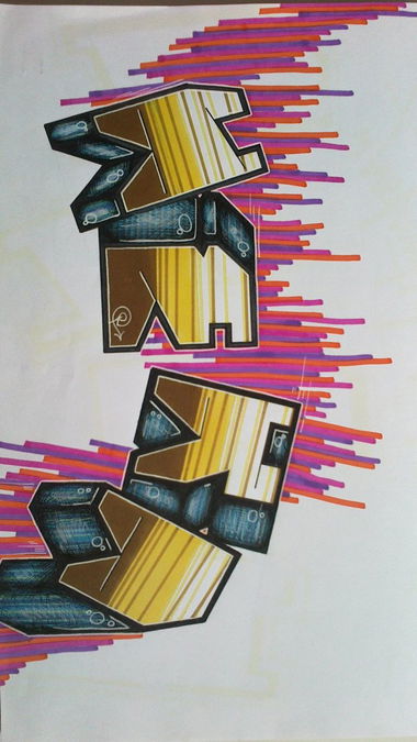 Graffiti Sketch - Photo by heka - heka, thai, amig (2012)