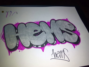Graffiti Sketch - Photo by hemsone - Hems, Madrid